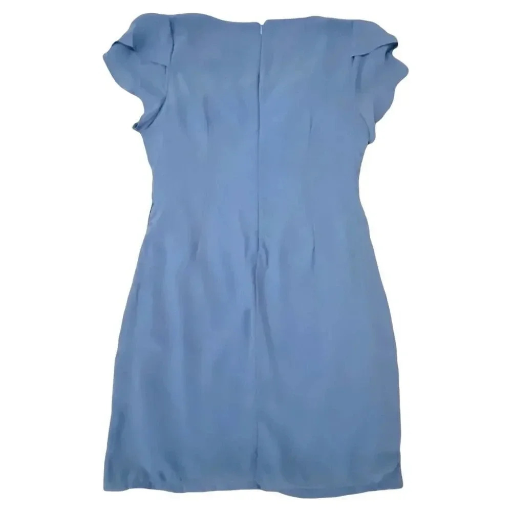 Ya Los Angeles Blue Dress Womens Large Layered Dress Ruffling Texture - Picture 2 of 11